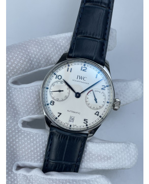 (준비완료/특급배송)NO.2536/ZF공장 IWC 포르투기즈 부엉이 화이트다이얼 블루핸즈