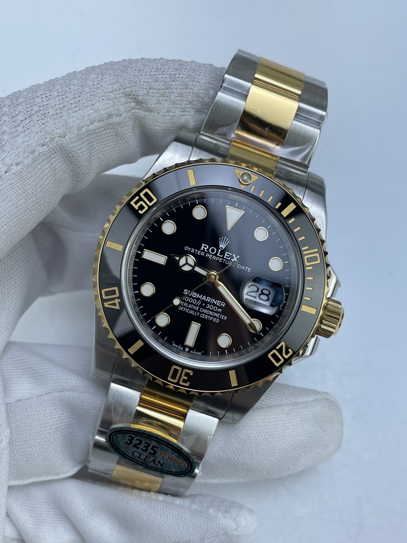 (준비완료/특급배송)NO.2700/클린공장 롤렉스 서브마리너 신형 41MM 블랙 콤비 흑콤