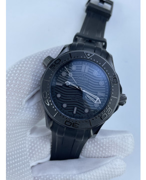 (준비완료/특급배송)NO.2952/VS공장 Seamaster 300m 43.5mm Black Ceramic VSF 11 Best Edition Black Dial on Black Rubber Strap A8806