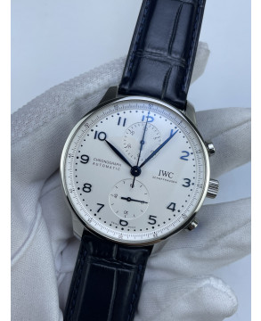(준비완료/특급배송)NO.3161/ZF공장 V3 IWC IW3716 포루트기저 화이트다이얼 블루핸즈 가죽